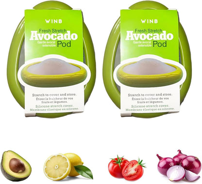 Winb Reusable Fruit and Veggie Savers - Ideal for Avocado Saver, Tomatoes Saver, Apples Saver, Garlic Saver, Onion Saver (Avocado saver-2 Count)