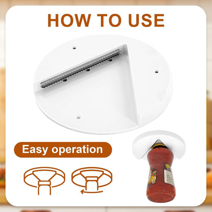 Under Cabinet Jar Opener, Bottle Openers for Seniors, Comes with 1 Stainless Steel Jar Lid Opener, Easy to Grip, Easily Twists off Lids of Any Size, Essential Kitchen Gadgets for Home Help