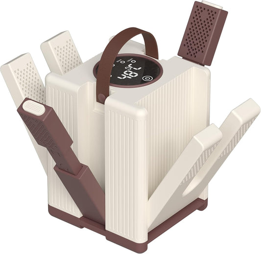 Shoe Dryer and Boot Dryer, 6-Arm Drying Rack, Foldable Shoe Dryer with Timer, Suitable for all Types of Shoes, Fast 360° Drying Shoe Rack for Sneakers, Gloves, Socks, Safe for Family
