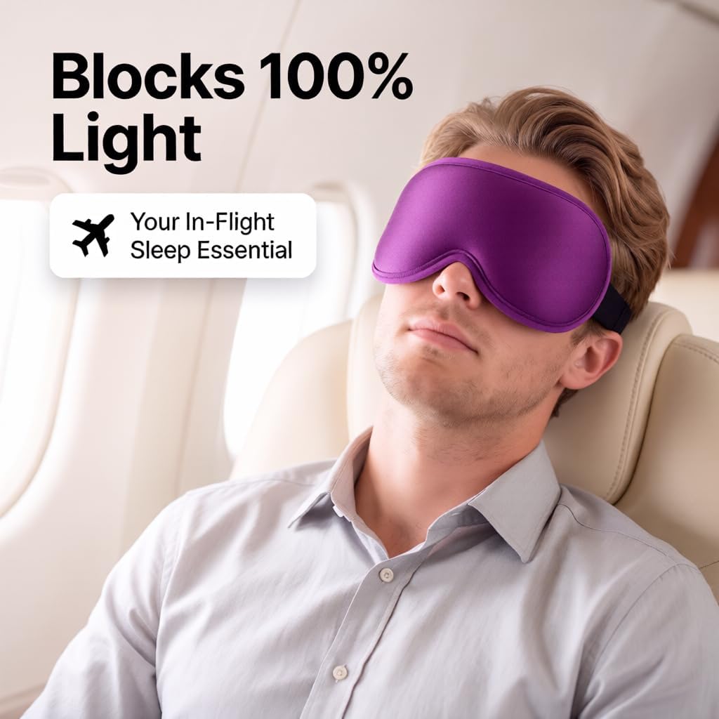 3D Cooling Gel Weighted Eye Mask for Sleeping, 100% Blackout Sleep Mask | FSA Eligible Items HSA, 6oz Gel-Weighted, No Eye Pressure, Cold Relief for Puffy Eyes, Migraines, After Surgery & Travel Gift