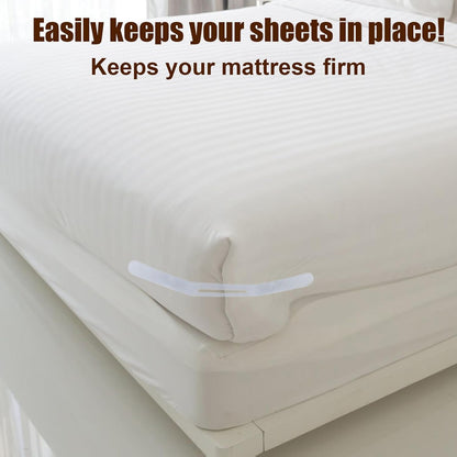 BOXOB 4pcs Replacement Strips for Bedsheet Holder, Transparent Plastic Bedsheet Holder Strips Keep Sheets Firm Tight Bed Sheet Locks Corner Strap Holders for Mattress Protectors Bedding Blankets