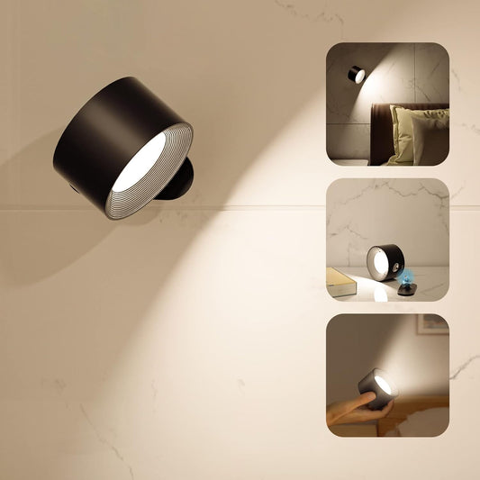 Deyagoo LED Wall Sconce, Rechargeable Wall Light for Bedroom