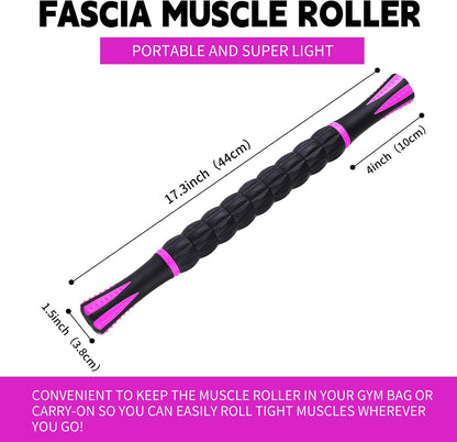 Massage Roller Stick,Muscle Roller Stick for Athletes,Liposuction Massage Roller for Lymphatic Drainage, for Relief Muscle Soreness, Trigger Points, Help Runner Legs, Back Recovery