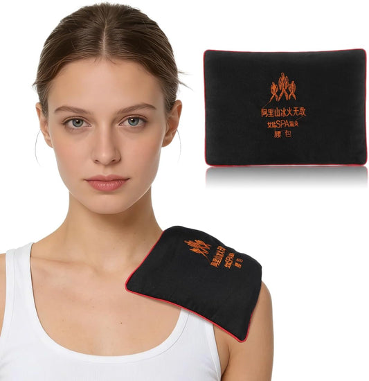 Healeved Microwavable Heating Pad Heat Pad Waist Warmer Coarse Salt Hot Compress Pack Heat Therapy Cushion Microwave Heating Pad for Neck and Shoulders and Back Waist