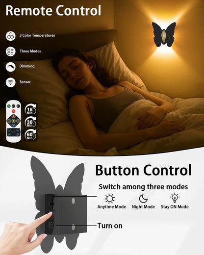 Eneru Motion Sensor Wall Sconce Set of 2, Rechargeable Wall Lights, Indoor