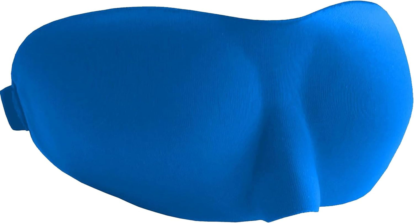Dream Essentials Sweet Dreams Contoured Sleep Mask Kit, Royal Blue Eye Mask for Sleeping with Travel Pouch, Earplugs, Lash Space, Quick Release Strap, Light Blocking Travel Accessories Gift Set | Royal Blue contoured sleep mask kit with pouch, earplugs,