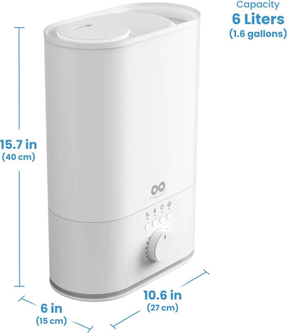Everlasting Comfort 2.5L Kids Humidifiers for Bedroom - Easy to Clean 24HR Runtime No-Filter Quiet Kids & Baby Humidifier for Nursery, Home, Plants, Allergies, Dry Skin, Congestion, Indoor
