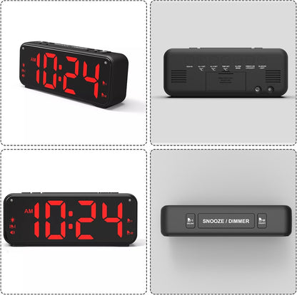 Multifunctional USB Charging Vibratings Alarm Clock with Bed Shaker for Heavy Sleepers with Strong