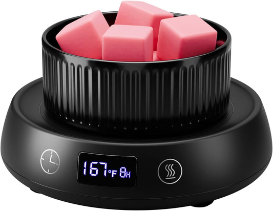 Candle Warmer,Wax Melt Warmer, Wax Warmer for Scented Wax, Wax Cube Burner | Wax Melter, 3 Temp Setting, 1-9H Auto Shut Off Timer, Electric Scented Wax Melter, Home Bedroom Office Use,Coffee Mug Warmer