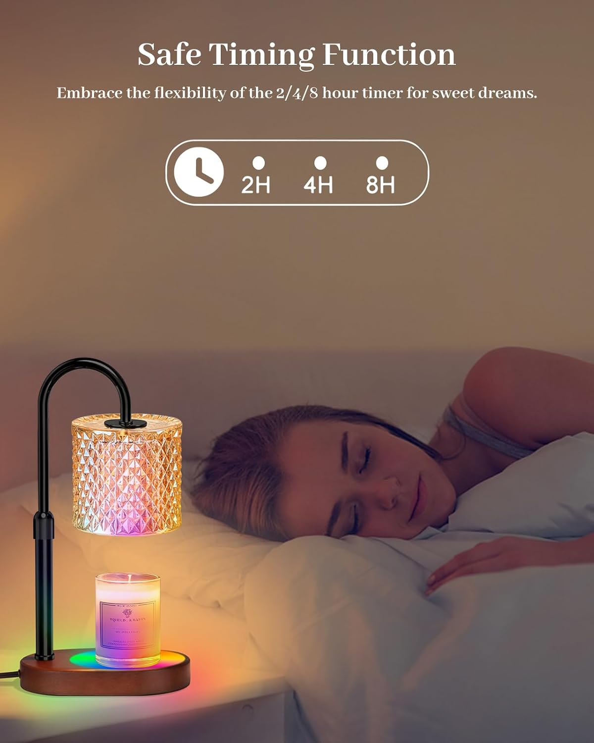 Candle Warmer Lamp with Timer Dimmer Adjustable Height for New Home Decor, Birthday Gifts for Women,Candle Warmer for Women Mom Christmas Mother's Day Gfit