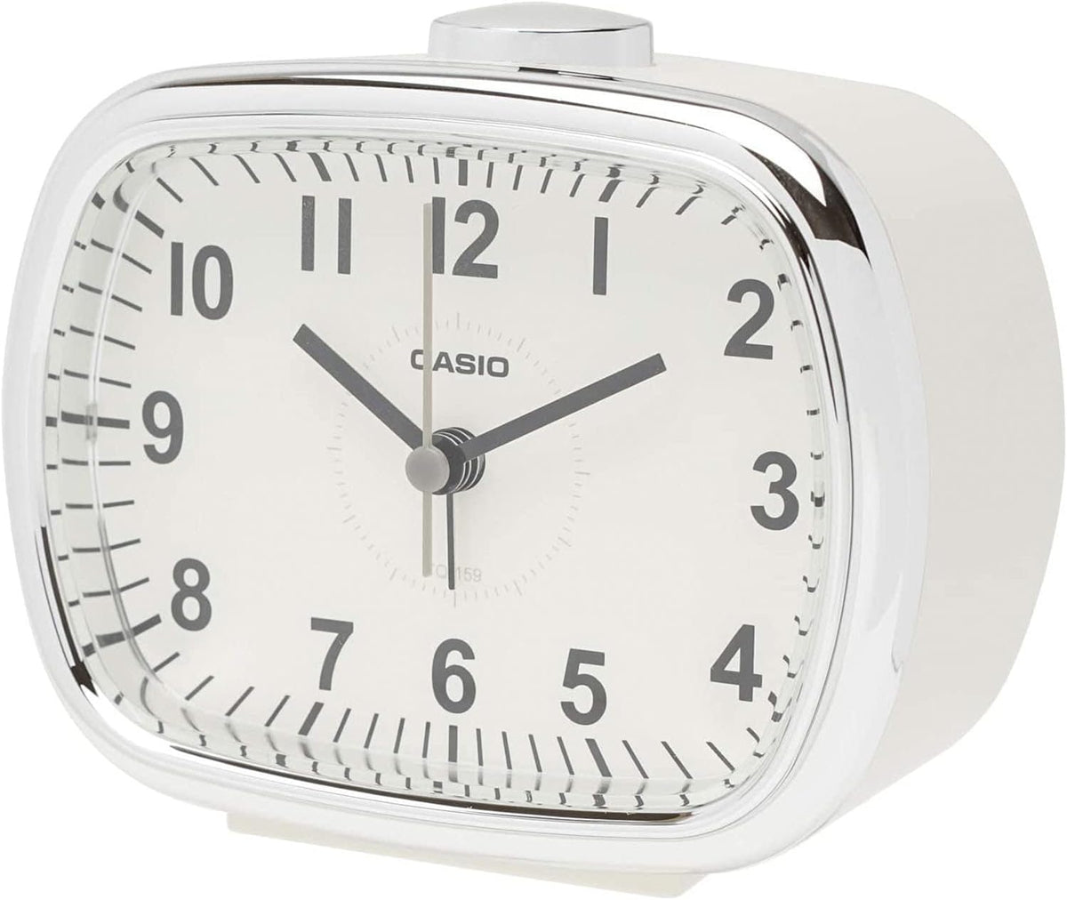 CASIO TQ-159-7JF Alarm Clock Cream Analog Snooze with Light, Retro