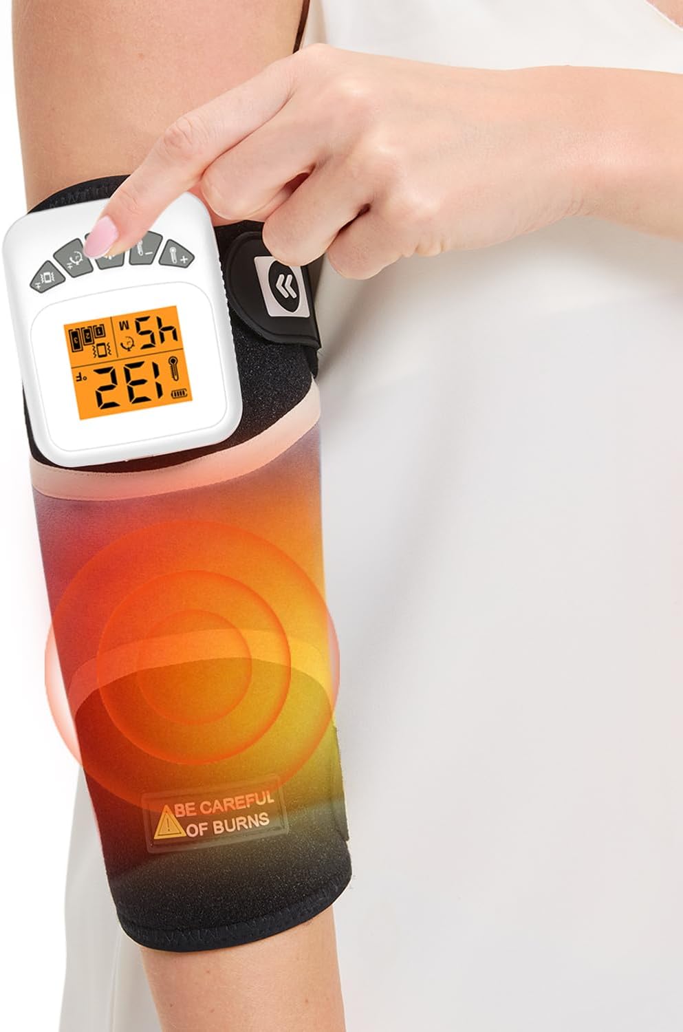 Cordless Foot Warmer with Heat and Massage - Rechargeable Heating Pad for Feet, 3 Temp & Vibration Levels, 60 Min Timer for Plantar Fasciitis, Ankle Pain, Cold Feet at Home, Office, Sleeping