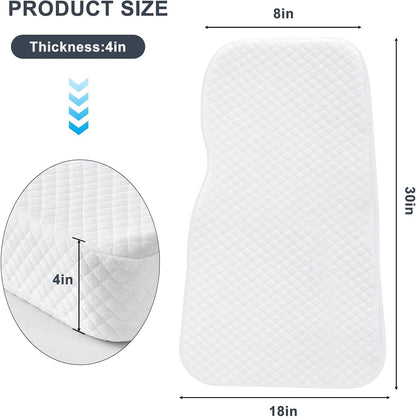 Knee Pillow for Side Sleepers, 100% Memory Foam Filling Leg Pillow for Side Sleeping, 4" Height Leg Pillow for Relieving Leg, Back, and Knee Pain Breathable & Pressure-Relieving Support - 18"x30"x4"