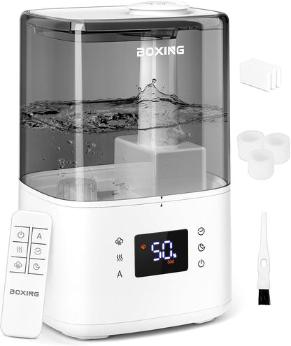 BOXING 4.5L Warm&Cool Mist Humidifier, Humidistat, Auto Mode, Remote,Timer