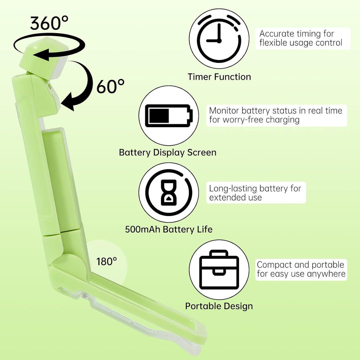 Rechargeable Book Light, Clip-On LED Reading Light, Eye-Caring