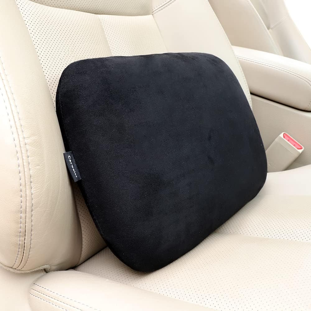 Lower Back Automotive Lumbar Support Pillow for Car Recliner Cushion Black