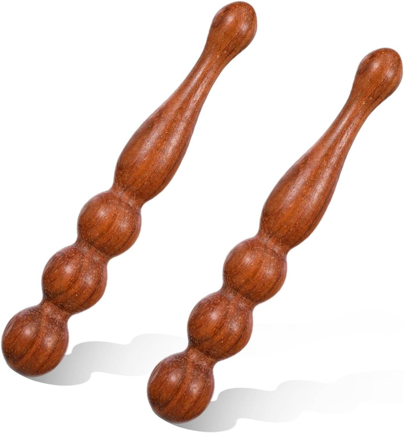 2Pcs Sandalwood Acupressure Pen, Relaxing Body Hand & Foot | Acupuncture Pen Massage Tool, Reflexology Wooden Foot Massager Roller, Pressure Point Stick Tool