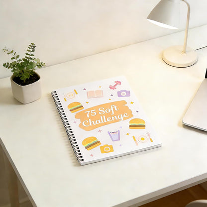 75-Day Soft Challenge Journal Daily Wellness Planner with Rainbow Pages Wellness & Habit Trackers Fitness Self-Care and Goal Tracker