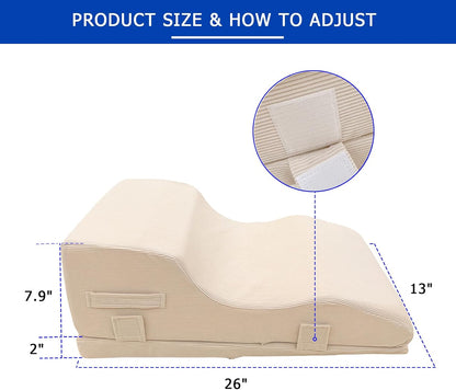Adjustable Height Leg Elevation Pillow,Removable Knee Insert for Recovery