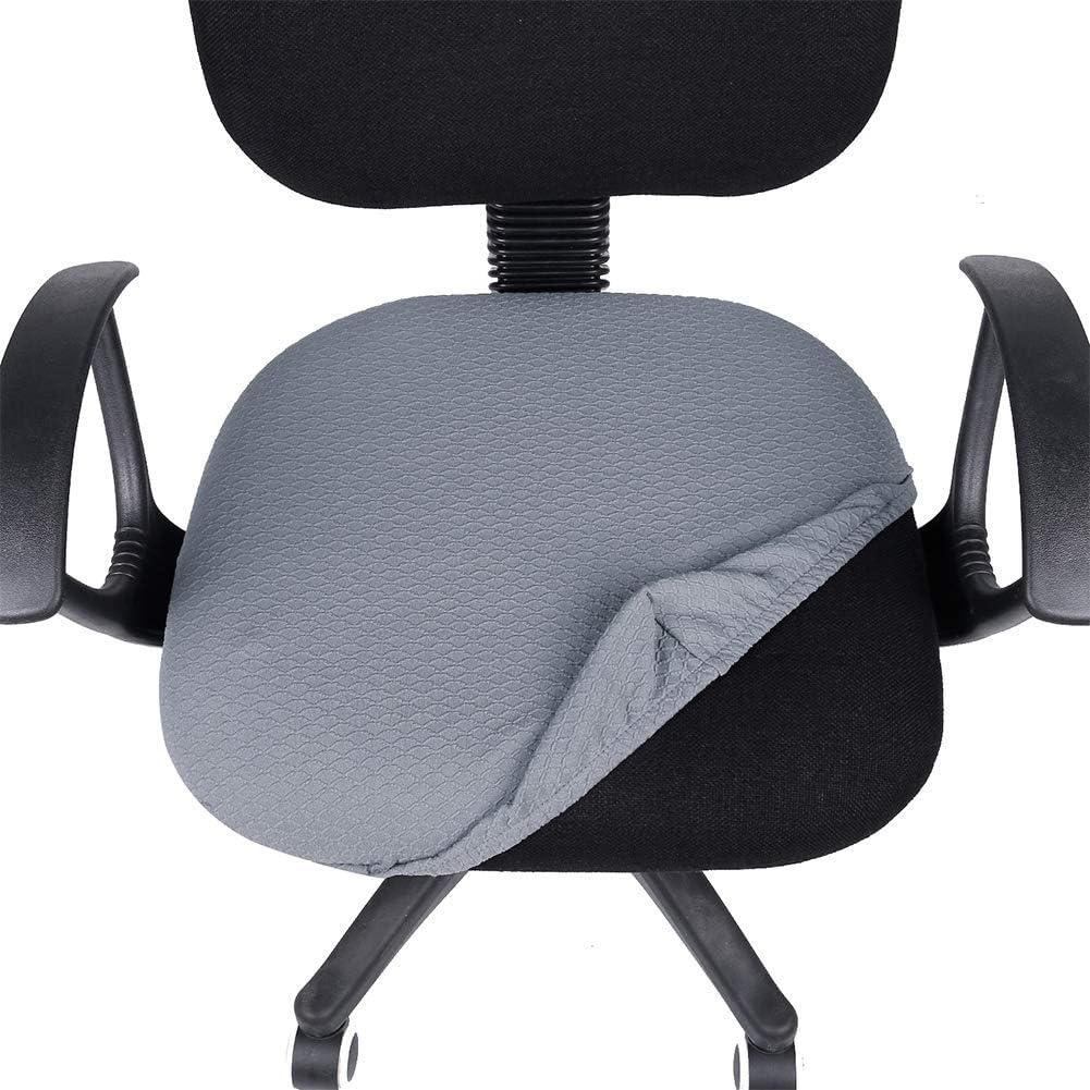 Smiry Office Computer Chair Armrest Covers, 2PCs Anti-dust Arm Rest Pad | Removable Washable Desk Chair Arm Pad Covers, Grey