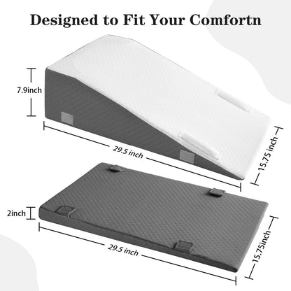 Hapiclody Leg Elevation Pillow for After Surgery – Adjustable Height Knee Surgery Recovery Leg Support Pillow, Designed for Knee Replacement Recovery, Single Leg Elevating Wedge