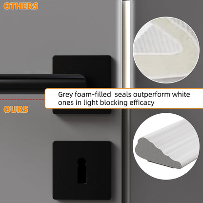 3 Pack*16.4 Ft Self-Adhesive Wedge Foam Window Weather Stripping Door Seal Strip, Soundproof Exterior Front Door Frame Gap Filler, Draft Stopper Foam Tape Noise Light Blocker (Black)