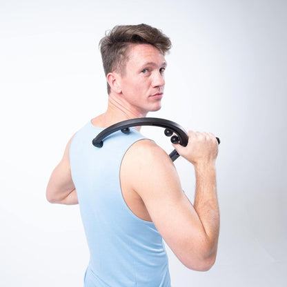 Body Back Buddy Classic Back Massager & Neck Massager for Pain Relief, Blue | USA Made Dual Massage Hooks For Back, Shoulder, And Neck, Muscle Knot Remover For Trigger Point Therapy And Full Body Relief