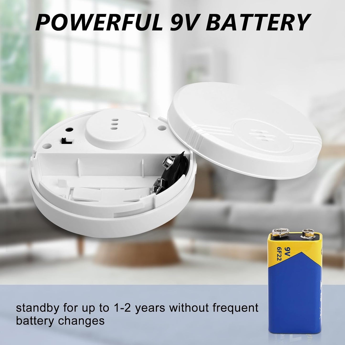 2 Pack Water Leak Detector, 135 dB Water Sensor Alarm, Floor&Wall Mounted | 47 inch Extend Cable, Battery Included Water Alarm Leak Detector, Sensor Flood Alert for Kitchen, Bathroom, Laundry Room