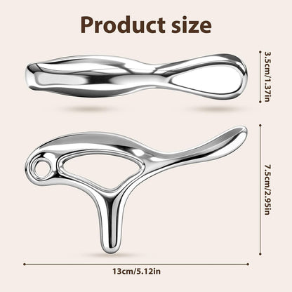 Ranarose Trigger Point Massage Tool for Deep Tissue, Muscle Pain Relief | 6 in 1 Metal Scraper Tool, Fascia Massage Tool for Body Pain & Myofascial Relief, Gua Sha, Thumb Saver & Acupressure Tool
