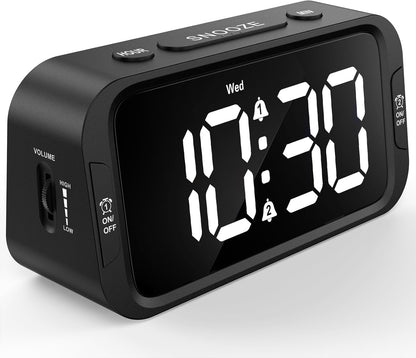 Odokee Digital Dual Alarm Clock for Bedroom with 0-100% Dimmable Display