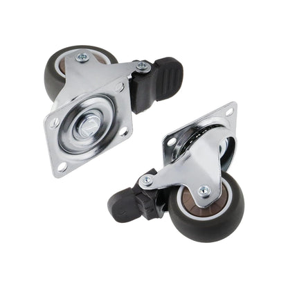 Semetall 4PCS Swivel Caster Wheels Square Cup Furniture Castors (Bronze) | 150kg Load Capacity, with Screws for Piano Feet, Sofa, Table, 1.02 Inch (26mm) Wheels