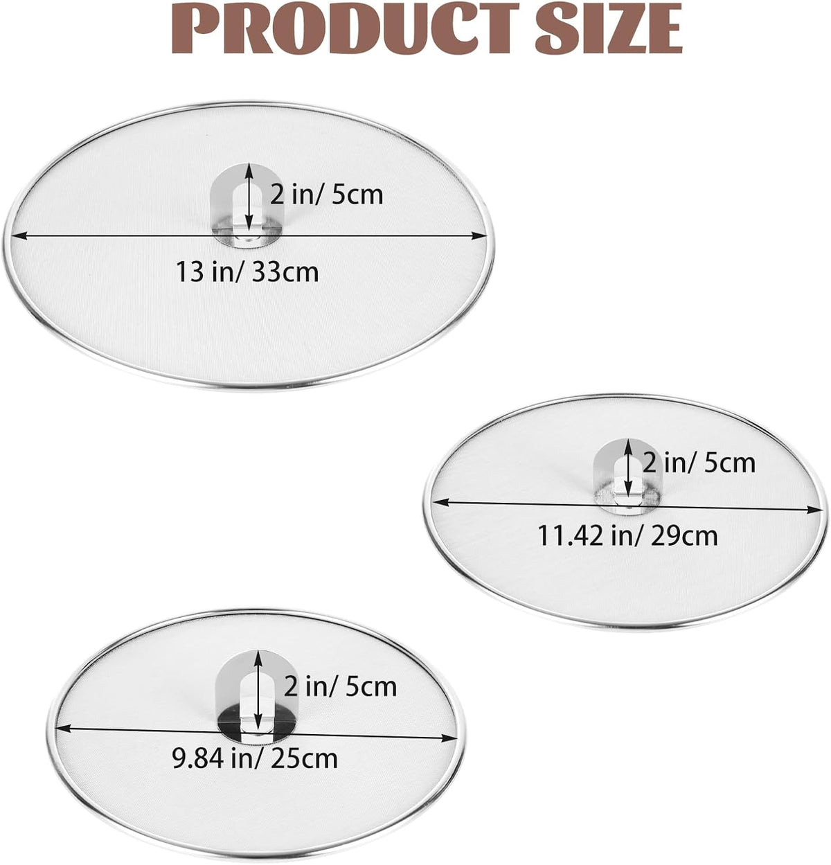 SHUESS 6 Pcs Splatter Screen for Frying Pan, Stainless Steel