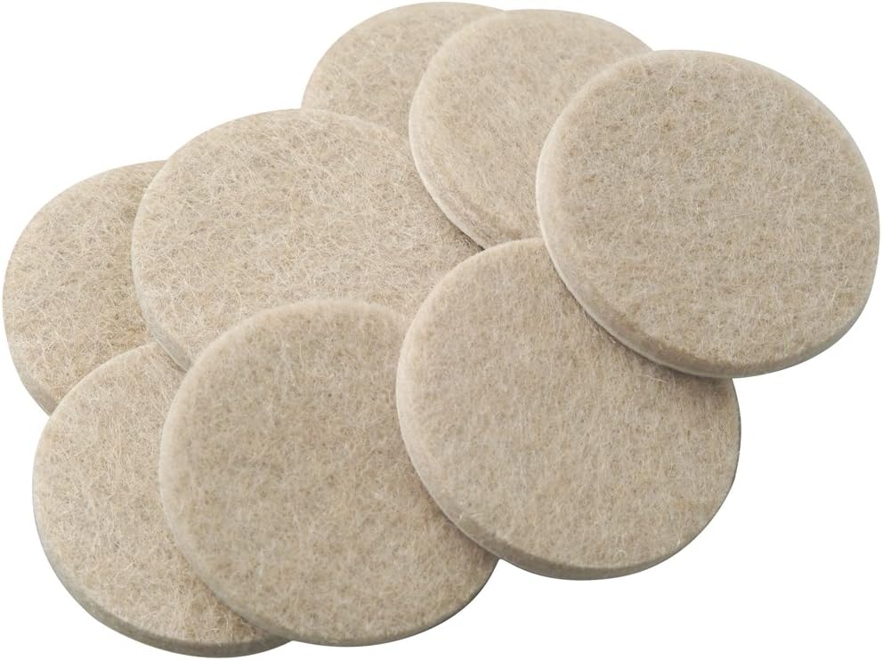 SOFTTOUCH "Self-Stick Furniture Round Felt Pads for Hard Surfaces – Protect Your Hard Floors from Furniture Scratches, 1-1/2"" Linen, Round (8 Pieces)" (4719395N)