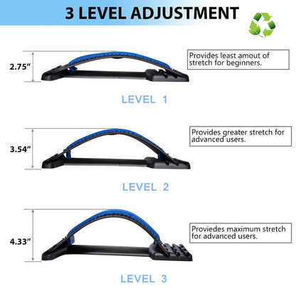 JUMPOW Back Stretcher for Lower Back Pain Relief,3 Level Lumbar Board