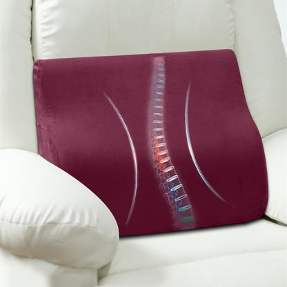 Lumbar Support Pillow for Recliner and Couch, Ergonomic Back Support Pillow | Dual-Layer Memory Foam, Soft Velvet Cover, Lower Back Pain Relief, Back Cushions for Recliner, Sofa & Gaming Chair