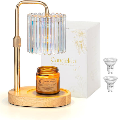 Candeldo Candle Warmer Lamp with Timer: Black Wax Melt Warmer
