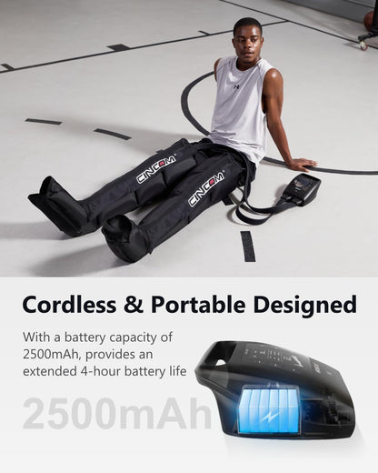 CINCOM Cordless Leg Recovery Compression System, Large | with Dynamic Compression Massage Technology - 3 Different Sizes for Everyone