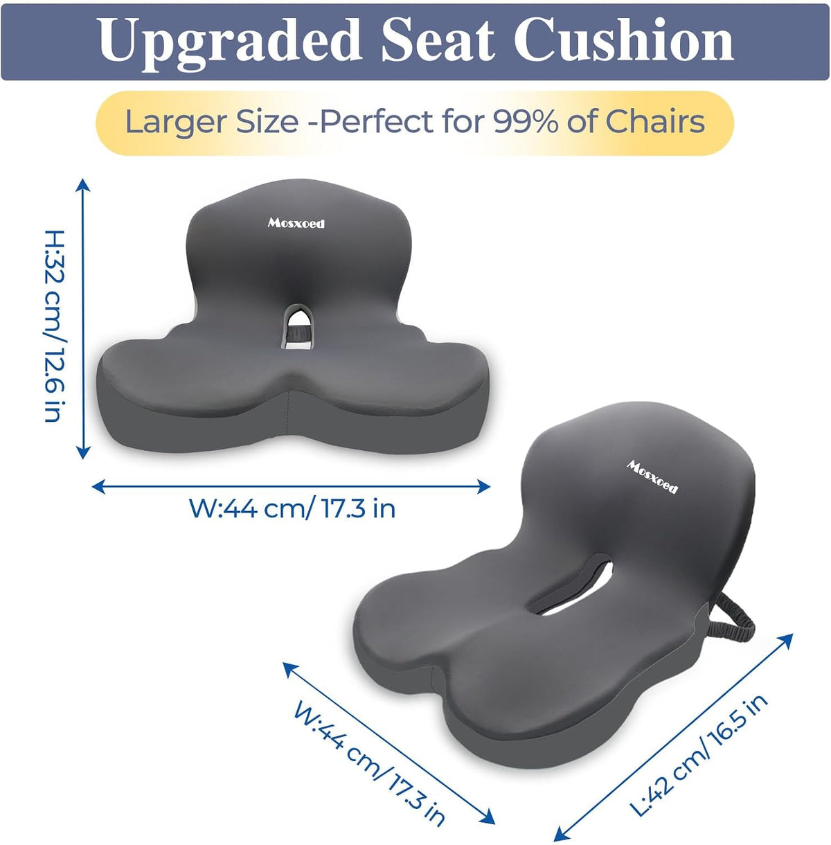 Car Seat Cushion with Lumbar Support Pillow, Seat Cushion for Driving