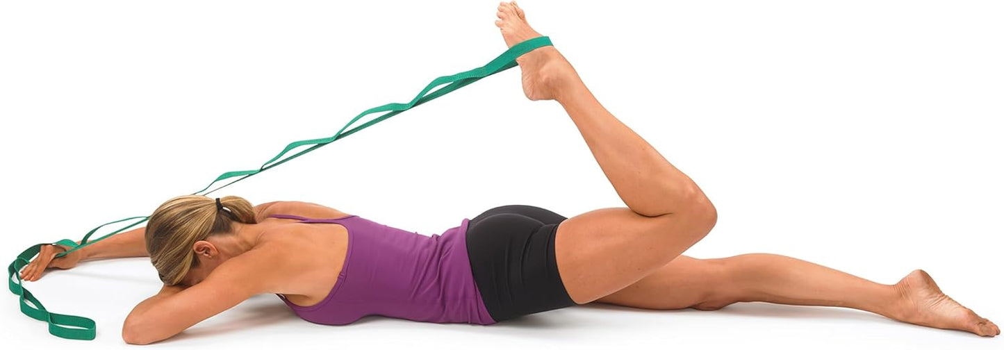 OPTP The Original Stretch Out Strap with Exercise Poster, USA Made Top Choice Stretch Out Straps for Physical Therapy, Yoga Stretching Strap or Knee Therapy Strap