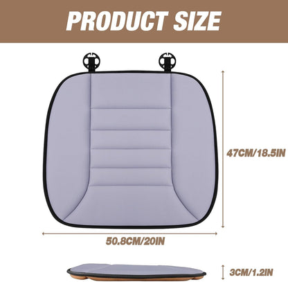 Car Seat Cushion Pad 1.2" Thick Comfort Seat Protector for Car Driver Seat Office Chair Home Use Memory Foam Seat Cushion with Non Slip Bottom, 20'' x 18.5'', Black