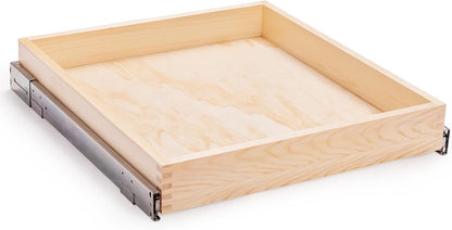 32''W x 21''D x 3''H Pull Out Cabinet Drawer Soft Close Slide Out Wood Organizer for Kitchen, Finished, Bottom and Side Assembly (Wood Drawer Part Width is 31inch)