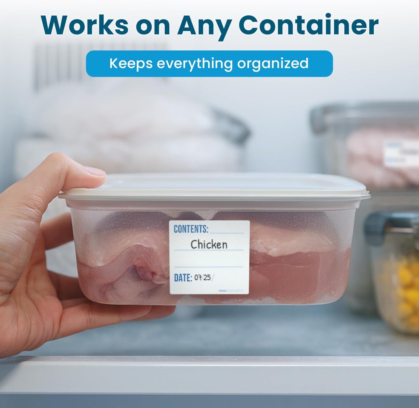 Freezer Labels 1x2 in 200/Roll, Dissolvable Fill in Canning Jar Stickers | Preprinted write on lines, use pen or marker, containers, bottles, food storage, meal prep, pantry, peels clean, no residue
