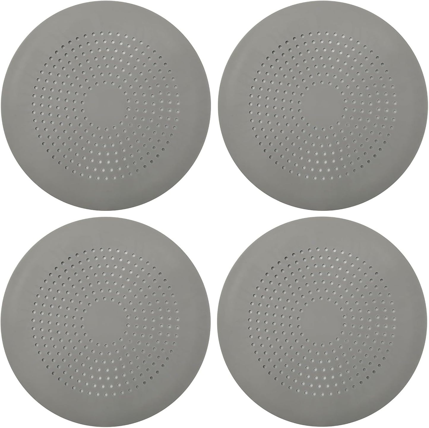 2 Pack Shower Drain Hair Catcher, Silicone Drain Cover with Suction Cup,Shower Drain Protector Drain Strainer Hair Stopper for Kitchen Bathroom Bathtub Sink(New Black 2Pack)