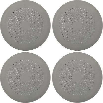 2 Pack Shower Drain Hair Catcher, Silicone Drain Cover with Suction Cup,Shower Drain Protector Drain Strainer Hair Stopper for Kitchen Bathroom Bathtub Sink(New Black 2Pack)