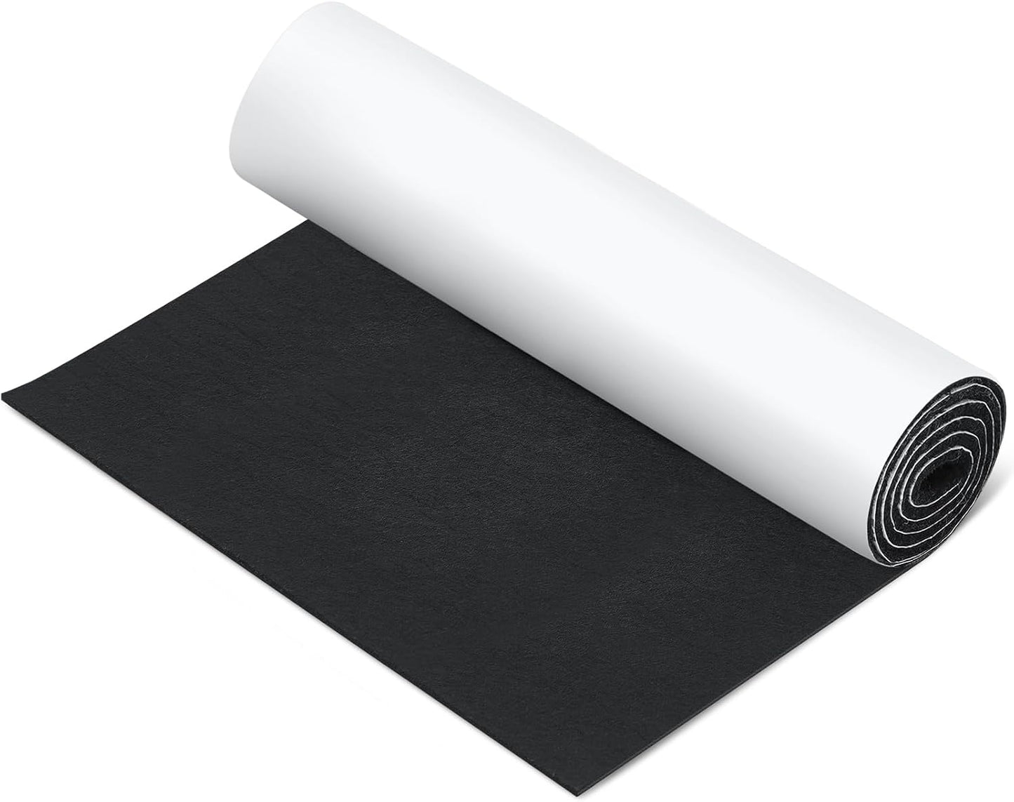 Fullhawl Large Felt Furniture Pads 8 x 60 Inch Non Slip Self Adhesive Heavy Duty Cuttable Strip Roll Felt Sheet Tape for Protecting Hardwood Floors Chair Wall, White