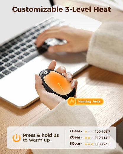 SWEETFULL Hand Warmers Rechargeable, 2-in-1 Magnetic Bear Electric | Cute Bear; Snap Together/Split Use; 3 Heat Levels; UL Safe; Reusable Portable Pocket Warmer for Kids & Wife, Camping & Gifts