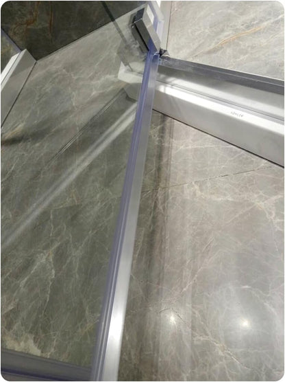 Frameless Glass Shower Door Sweep for 3/8" Glass, Bottom Seal with Drip Rail, 27.5" Long