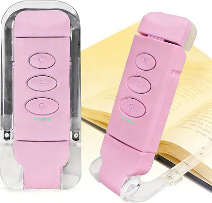 USB Rechargeable Book Light, Portable Clip-on LED Reading Light, Reading Lights for Books in Bed with 3 Amber Colors & 5 Brightness Dimmable, Compact & Long Lasting, Perfect for Book Lovers (Green)