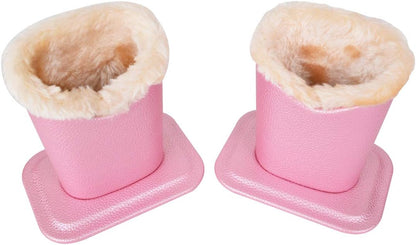 Baitaihem Pack of 2 Plush Lined Eyeglasses Holder Stand Protective Glasses Case For Desks Or Nightstands