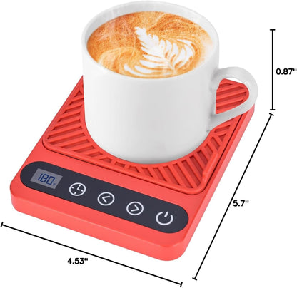 Mug Warmer - Electric Coffee Mug Warmer with Timer,Coffee Cup Warmer for Desk Auto Shut Off,Smart 6-Temperature Control, Coffee Accessories for Coffee Lovers, White | Coffee Cup Warmer for Desk Auto Shut Off,Smart 6-Temperature Control, Coffee